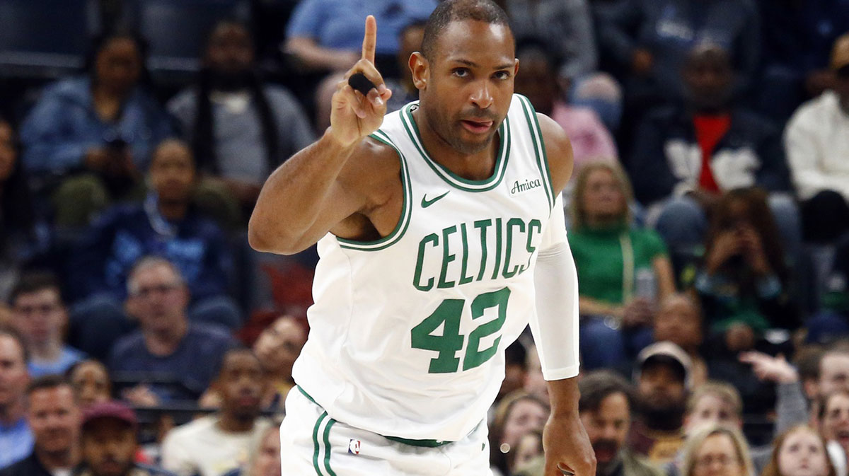 Boston Celtics center Al Horford (42) reacts after a basket during the fourth quarter against the Memphis Grizzlies at FedExForum.