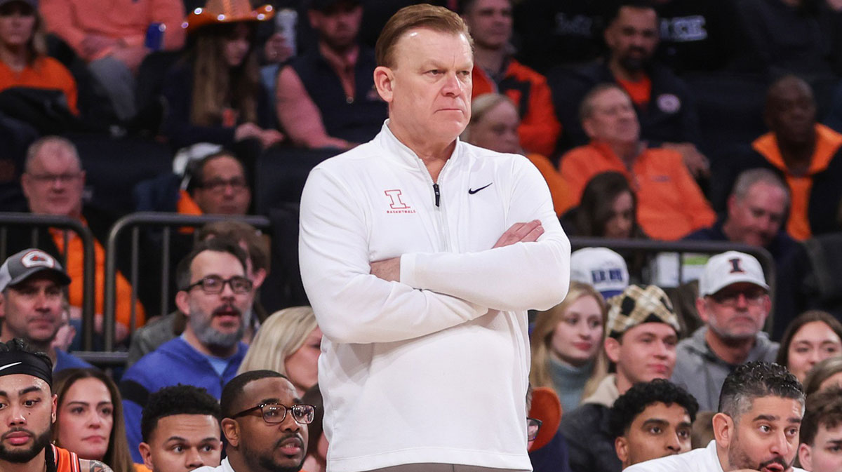 Illinois Fighting Illini head coach Brad Underwood at Madison Square Garden.