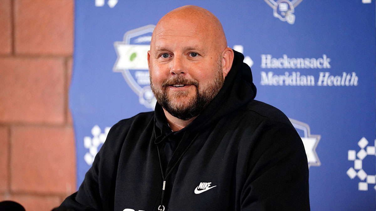 New York Giants head coach Brian Daboll speaks during a press conference at the Quest Diagnostics Training Center in East Rutherford on Wednesday, April 20, 2022. Nfl Ny Giants Coach And Gm Talk Nfl Draft