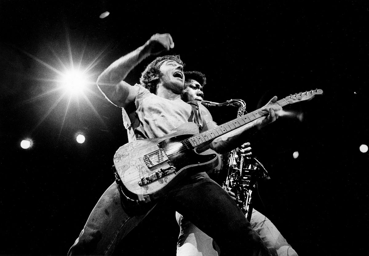 Bruce Springsteen and Clarence Clemons in 1984 on the Born in the U.S.A. Tour.