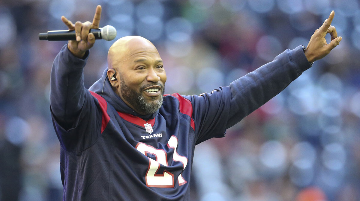 Rapper Bun B performs during halftime as the Houston Texans