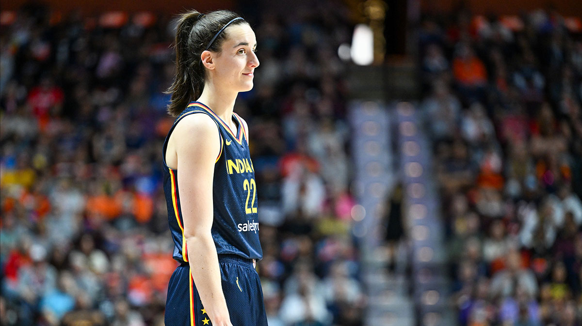 Indiana Fever guard Caitlin Clark (22) during the game against Indiana Fever during game one of the first round of the 2024 WNBA Playoffs at Mohegan Sun Arena.