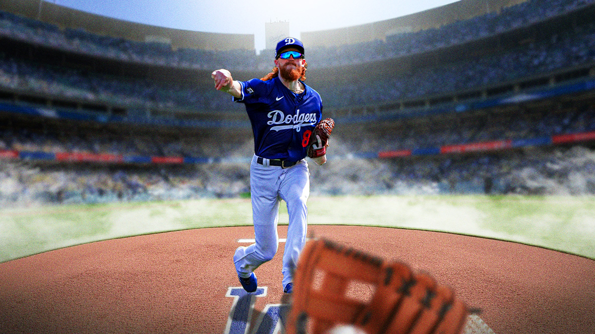 Dustin May on the Dodgers mound.