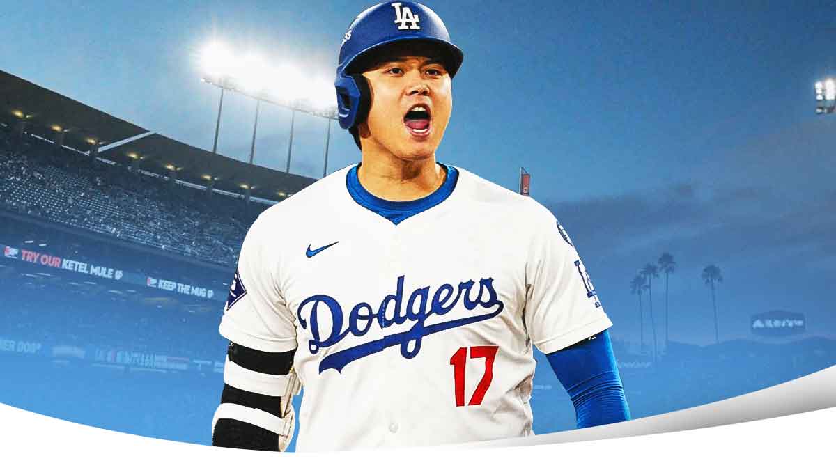 Shohei Ohtani, Dodgers, Dodgers Braves, Shohei Ohtani walk-off, Shohei Ohtani Dodgers, Shohei Ohtani looking hype, Dodger stadium in the background