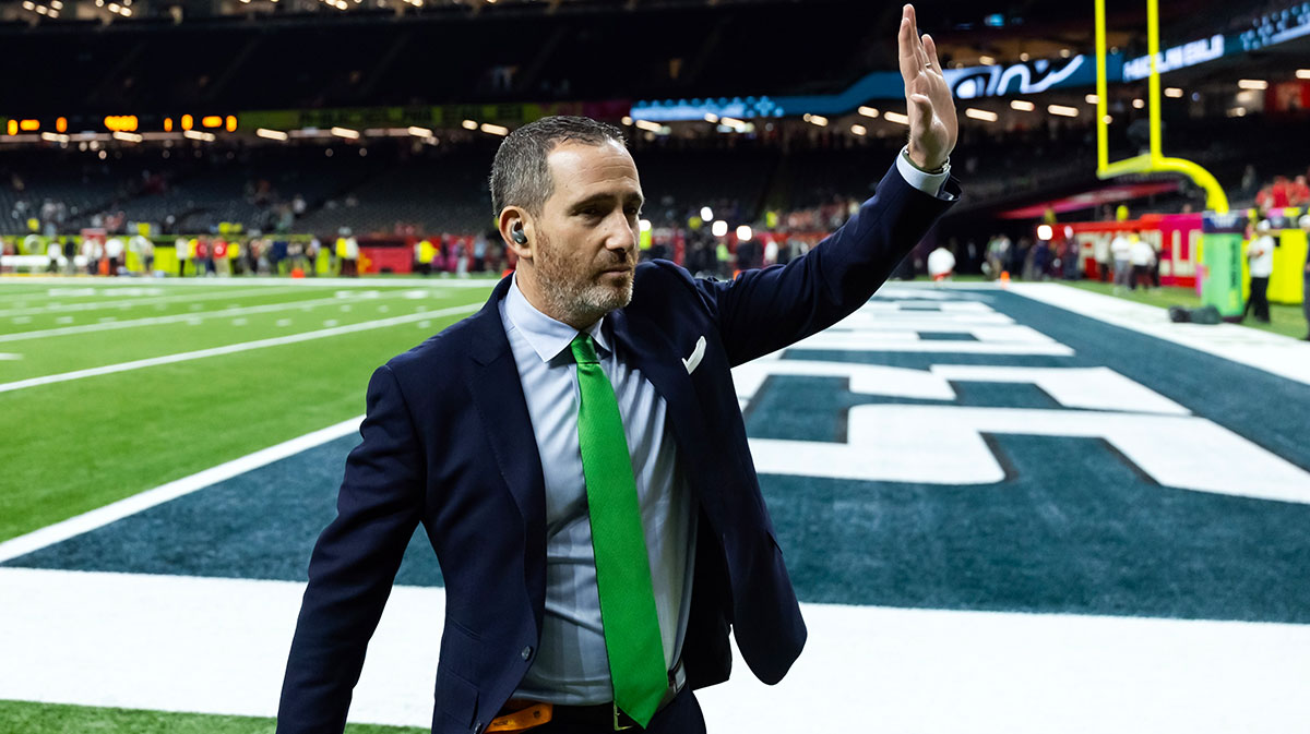 Philadelphia Eagles general manager Howie Roseman against the Kansas City Chiefs during Super Bowl LIX at Ceasars Superdome.
