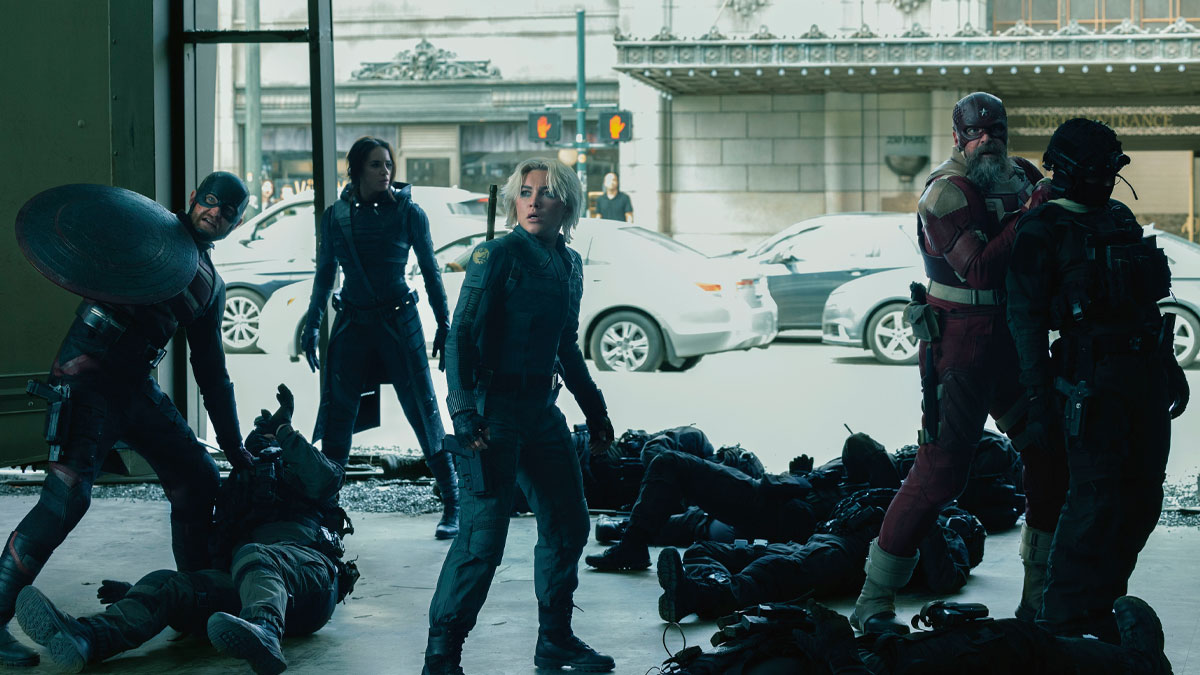 The Thunderbolts team in the new Marvel movie.