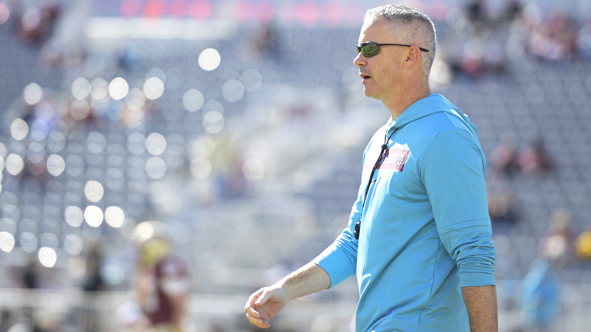 Florida State Seminoles head coach Mike Norvell before the game against the Charleston Southern Buccaneers at Doak S. Campbell Stadium.