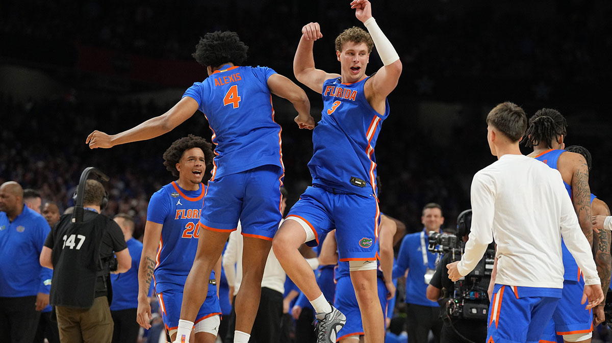 Florida basketball celebration