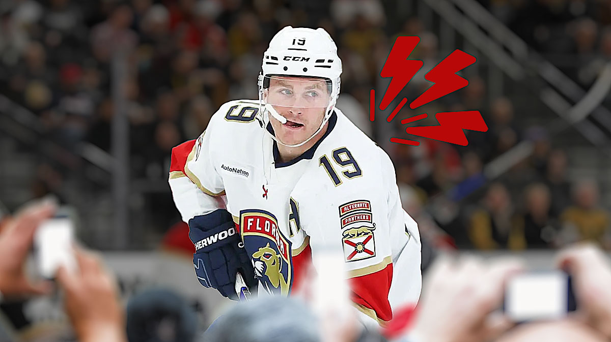 Matthew Tkachuk (Panthers) with pain symbol in the background