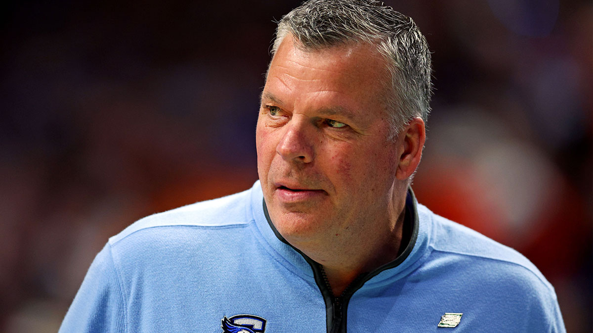 Creighton Bluejays head coach Greg McDermott looks on during the first half against the Auburn Tigers in the second round to the NCAA Tournament at Rupp Arena.