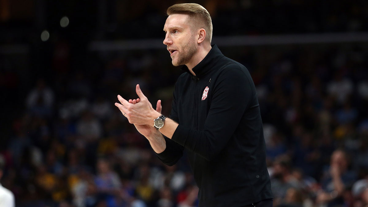 Memphis Grizzlies interim head coach Tuomas Iisalo reacts during the fourth quarter against the Oklahoma City Thunder during game four for the first round of the 2024 NBA Playoffs at FedExForum.