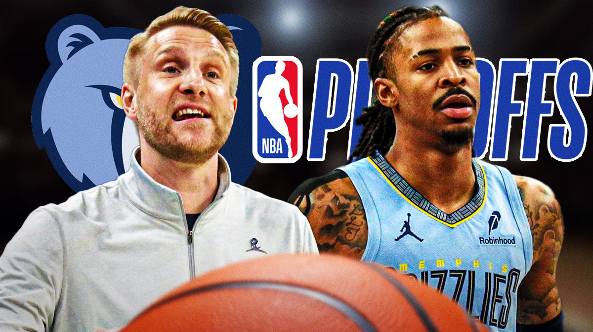 Tuomas Iisalo, Ja Morant, Grizzlies logo, NBA Playoffs Logo