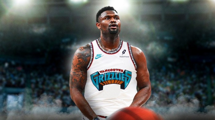 Zion Williamson photoshopped in Grizzlies jersey.