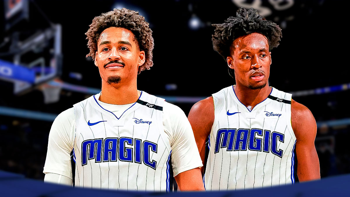NBA players Collin Sexton and Jordan Poole in Orlando Magic jerseys playoff exit trades