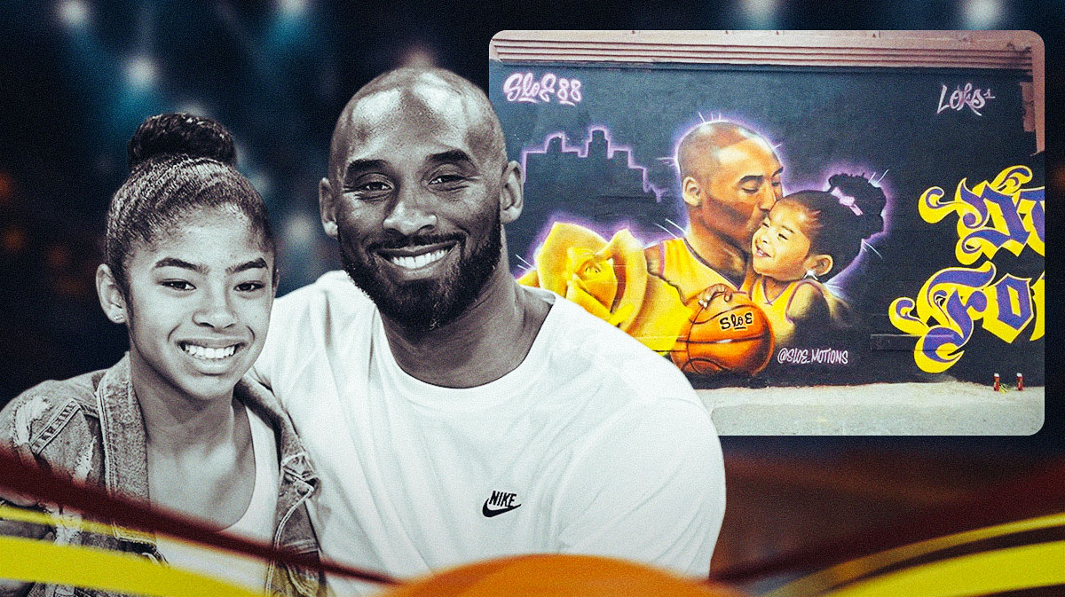 Kobe Bryant, Gigi Bryant, Kobe Bryant mural, Kobe Bryant mural vandalized, Kobe Gigi mural