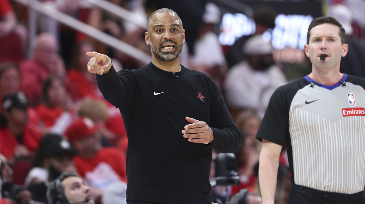 Rockets head coach Ime Udoka reacts