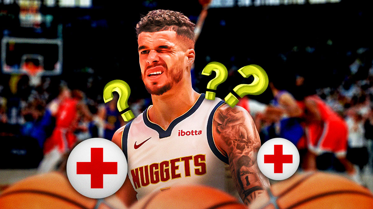 Michael Porter Jr. with medical signs and question marks