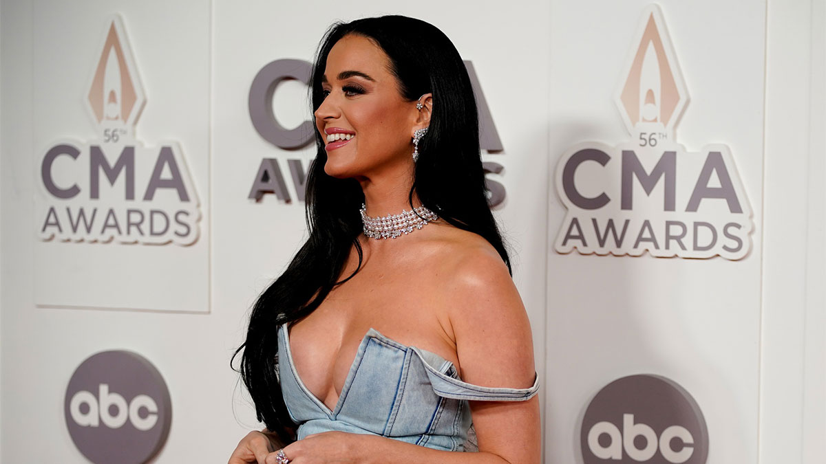 Katy Perry, who received backlash for going on the space trip courtesy of Jeff Bezos, at the CMA Awards.