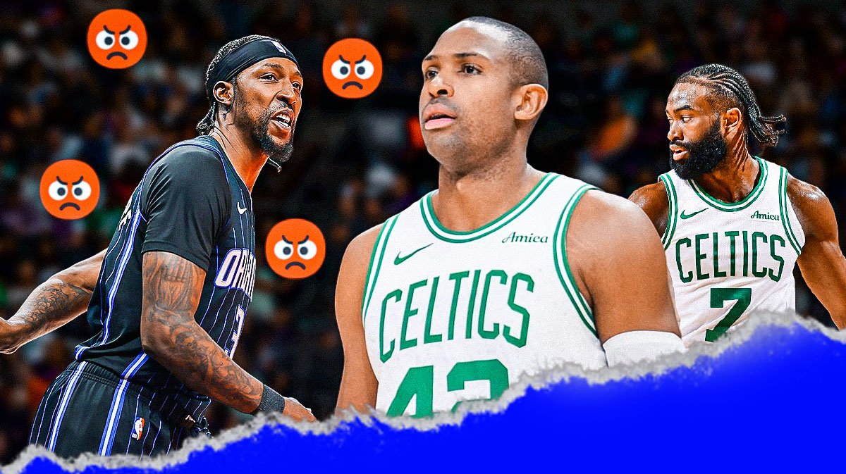 Magic guard Kentavious Caldwell-Pope gets into it with Al Horford, Jaylen Brown