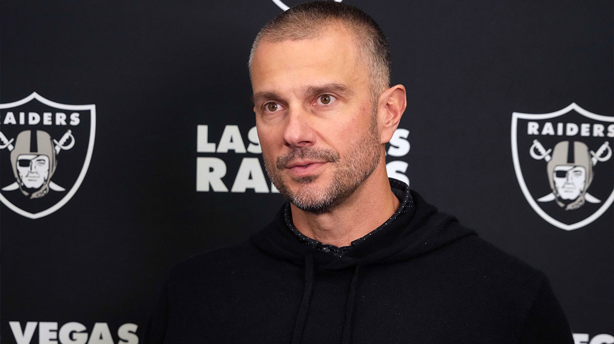 Las Vegas Raiders general manager John Spytek on radio row during the NFL Scouting Combine