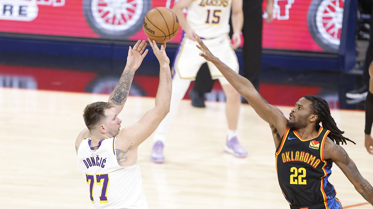 Even Luka Doncic couldn't believe the magical pass he made vs. Thunder