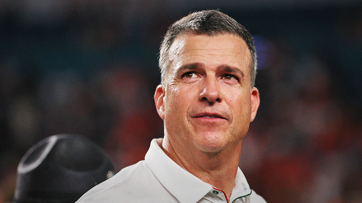 Miami Hurricanes head coach Mario Cristobal looks on after the game against the Florida State Seminoles at Hard Rock Stadium.
