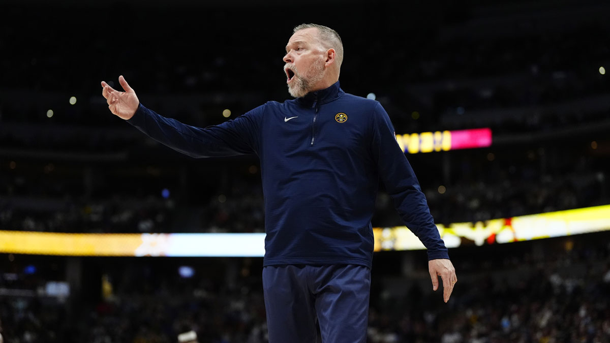 Denver Nuggets head coach Michael Malone reacts in the second half against the Indiana Pacers at Ball Arena.