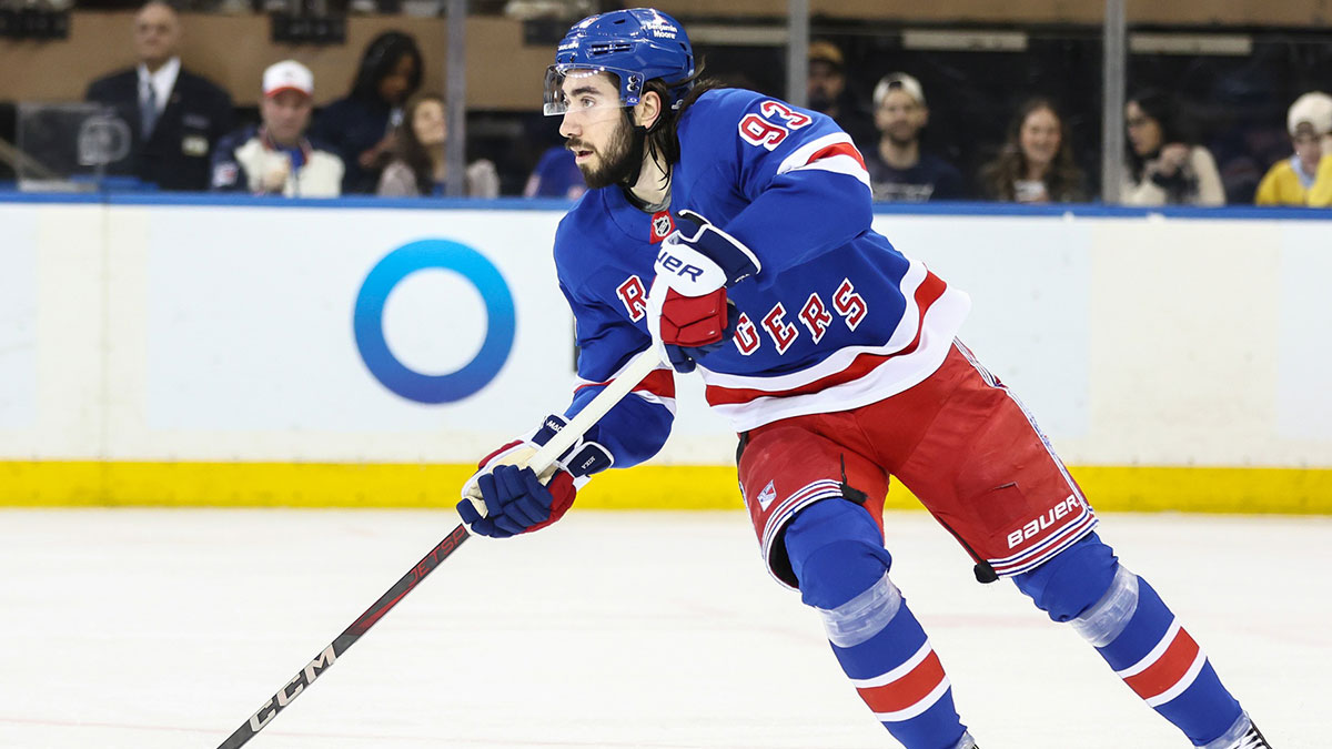 New York Rangers center Mika Zibanejad (93) at Madison Square Garden
