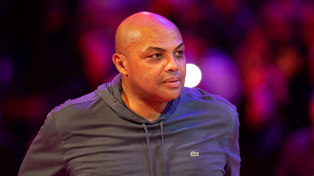 Phoenix Suns former player Charles Barkley in attendance at Footprint Center.