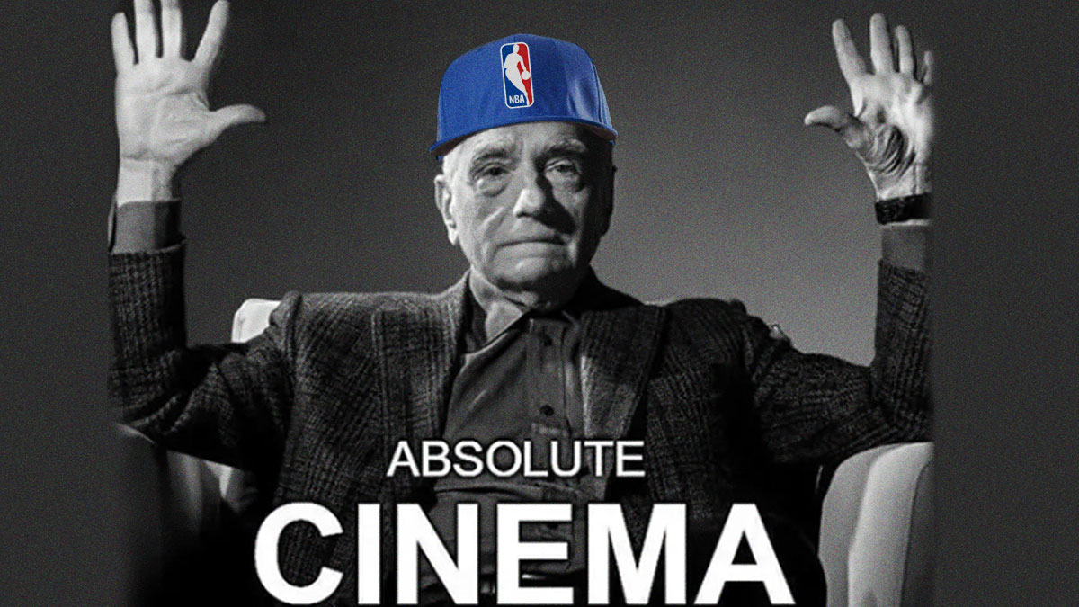 Absolute Cinema meme but add an NBA cap to Martin Scorsese