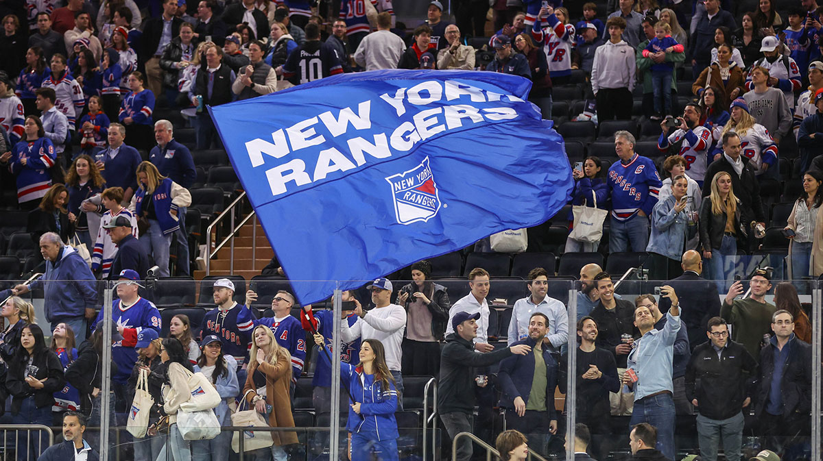 New York Rangers fans at Madison Square Garden