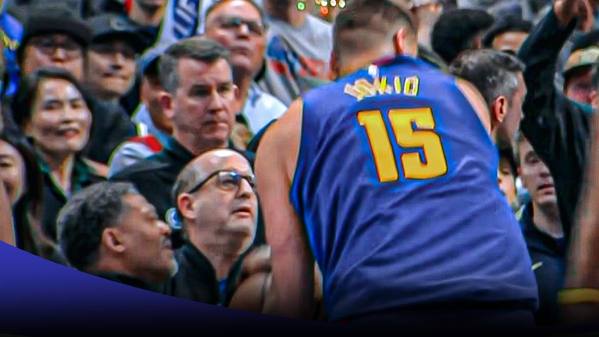 A screenshot of the moment between Jokic and Van Gundy