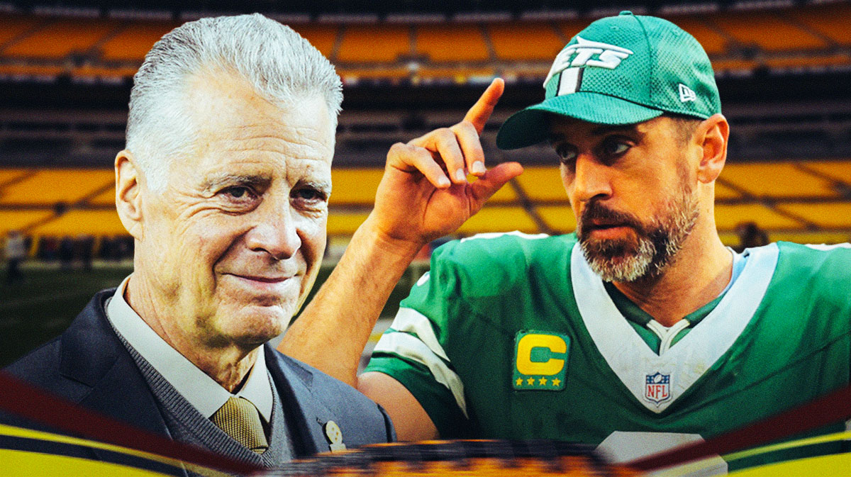Steelers Art Rooney II with Aaron Rodgers in free agency