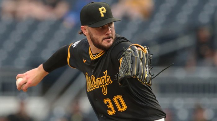 Pittsburgh Pirates starting pitcher Paul Skenes (30) delivers a pitch against the Washington Nationals during the second inning at PNC Park.