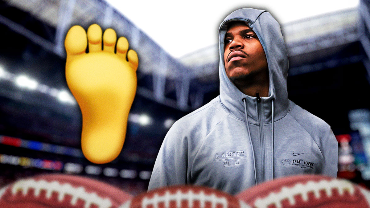 Penn State edge rusher Abdul Carter has a worrisome foot ailment ahead of the NFL Draft. But his agent is saying otherwise.