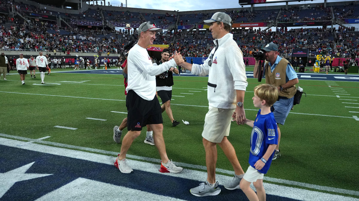 Peyton, Eli Manning at the Pro Bowl on February 2, 2025.