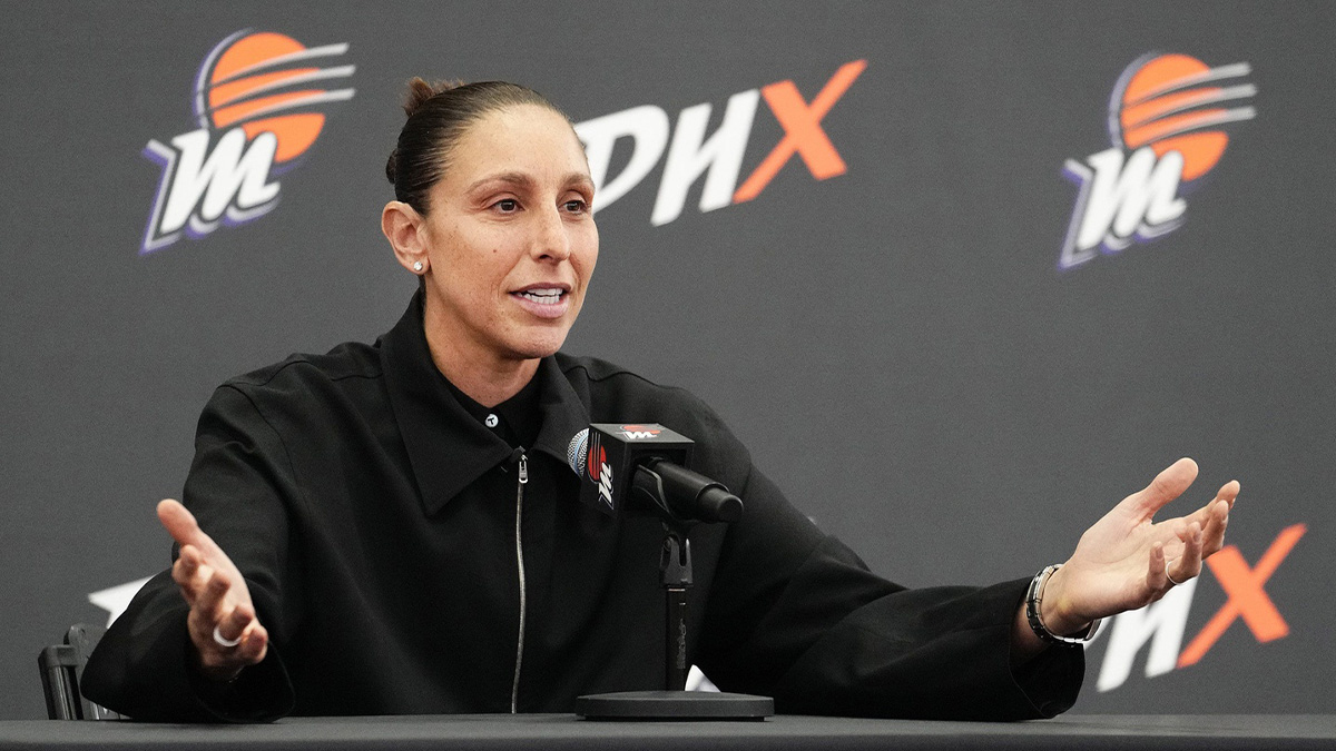 WNBA All-Star Diana Taurasi reflects on her 20 seasons with the Phoenix Mercury during a retirement news conference at the Phoenix Mercury's practice facility on March 13, 2025.
