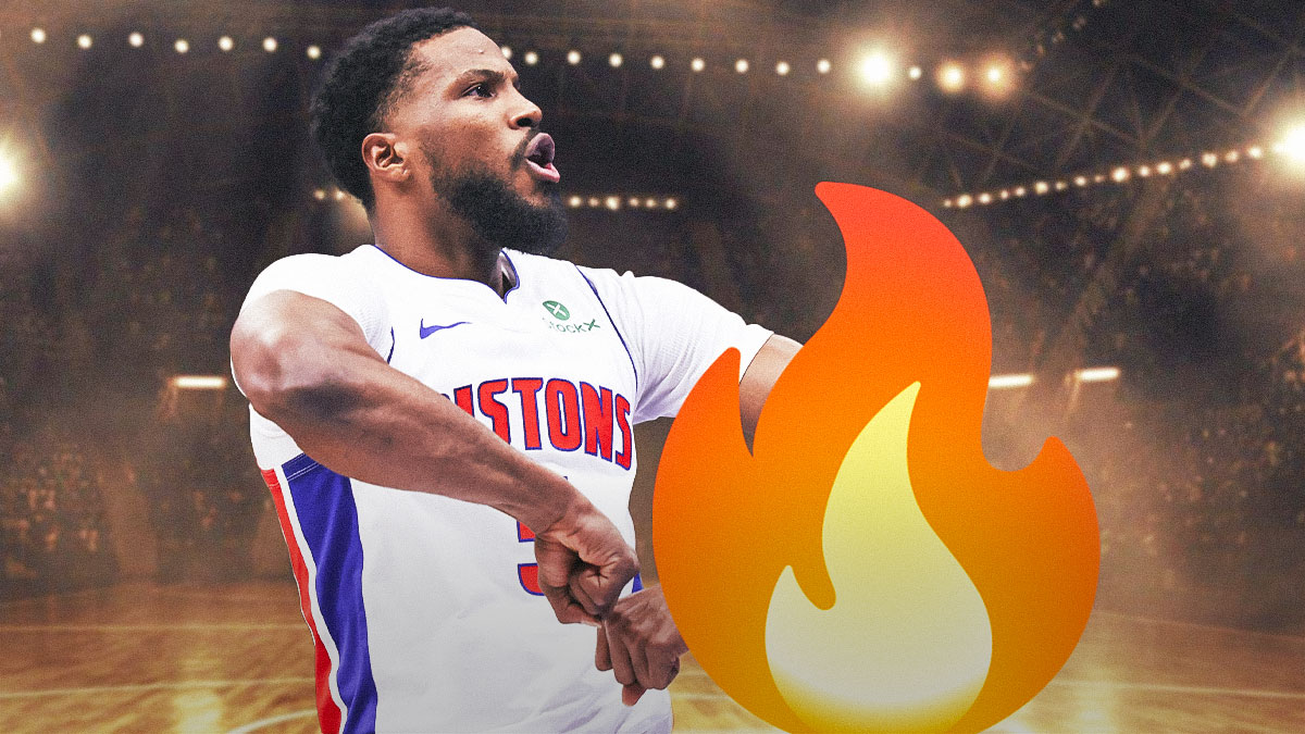 Pistons' Malik Beasley with a flame