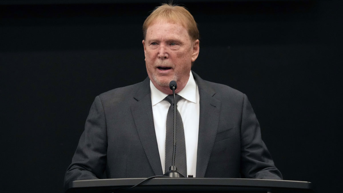 Las Vegas Raiders owner Mark Davis speaks at press conference at Intermountain Health Performance Center.