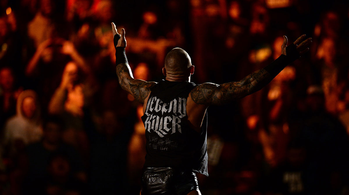 WWE Superstar Randy Orton, who recently revealed his wishes for his next contract, making his entrance.