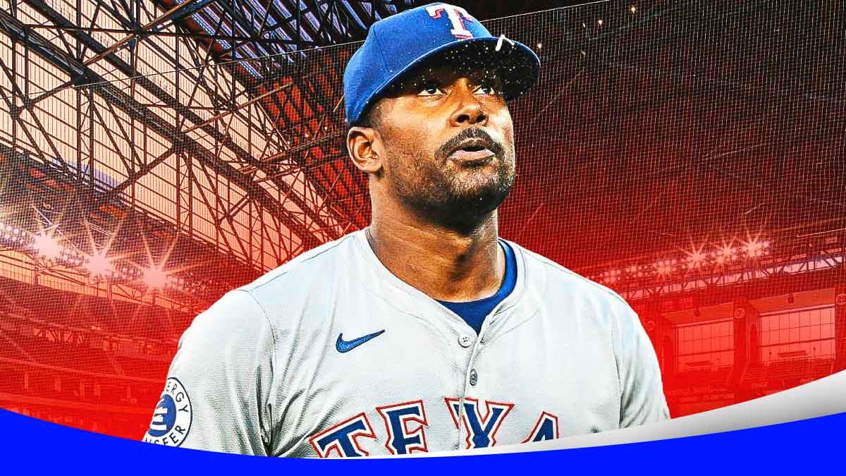 Rangers Kumar Rocker looking disappointed