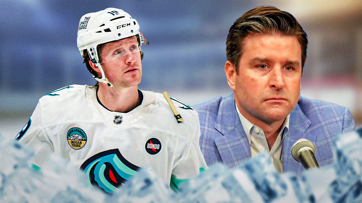 Jared McCann with Kraken. Chris Drury as Rangers GM