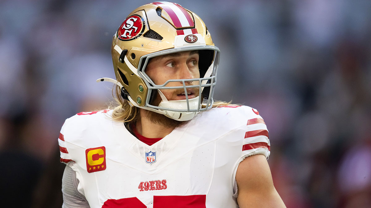 San Francisco 49ers tight end George Kittle (85) prior to the game against the Arizona Cardinals at State Farm Stadium.