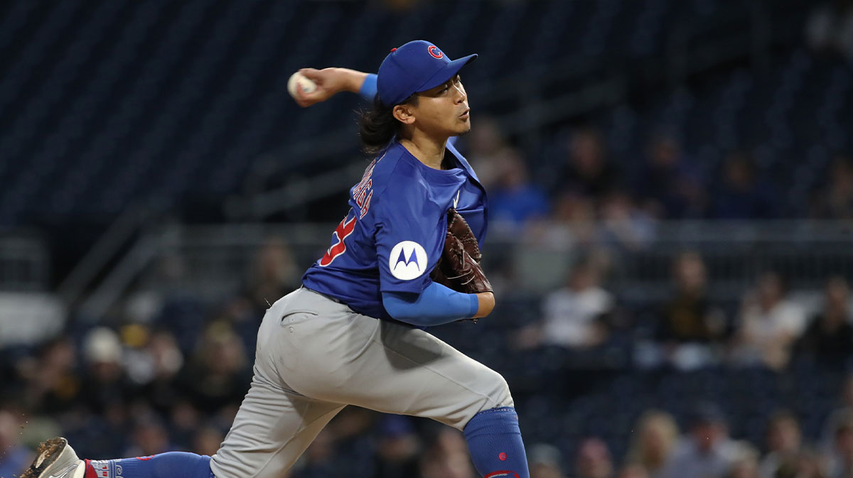 Chicago Cubs starting pitcher Shota Imanaga (18) pitches against the Pittsburgh Pirates during the fifth inning at PNC Park.