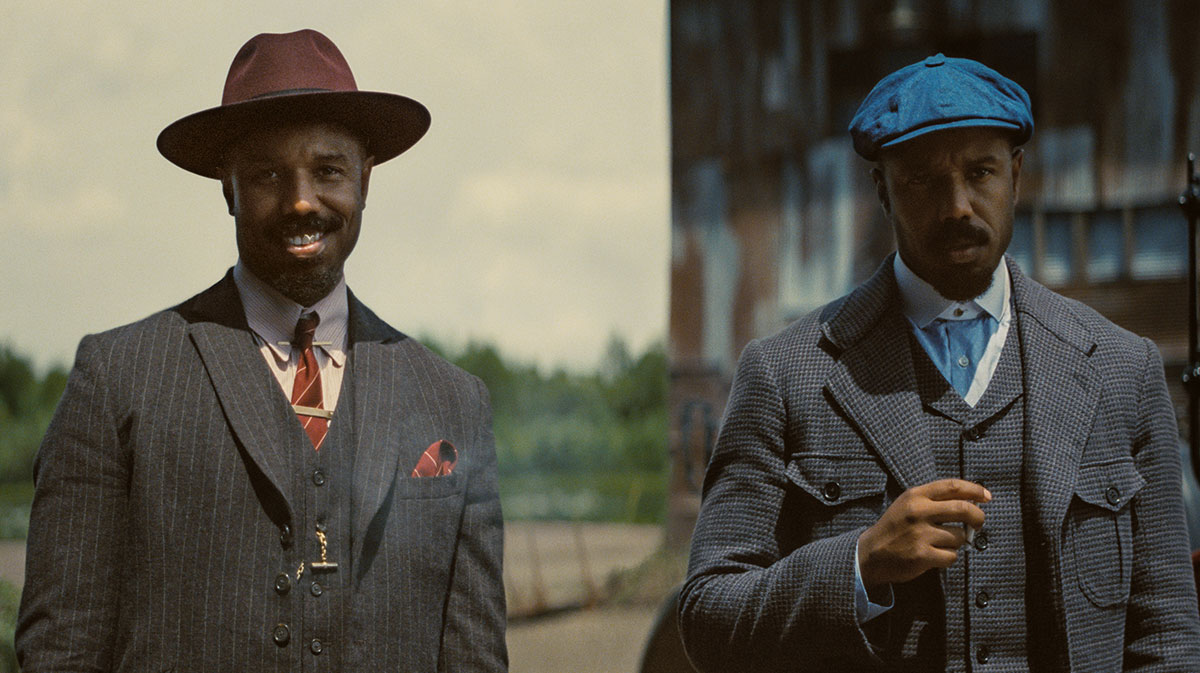 A still from Ryan Coogler's Sinners, starring Michael B. Jordan as Smoke and Stack.