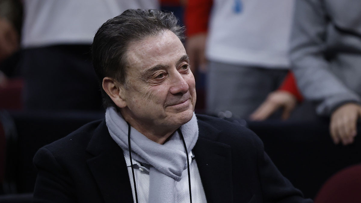 St. John's Red Storm head coach Rick Pitino watches the first half between the Michigan State Spartans and the New Mexico Lobos during the NCAA Tournament Second Round at Rocket Arena.