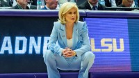 March 22, 2025 - Tigers Head Coach Kim Mulkey as LSU women's basketball takes on San Diego State in the first round of the NCAA Womens Basketball Tournament in Baton Rouge, LA.