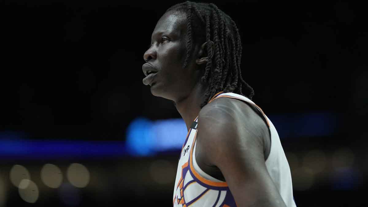 Phoenix Suns center Bol Bol (11) looks on during the second half against the Portland Trail Blazers at Moda Center.
