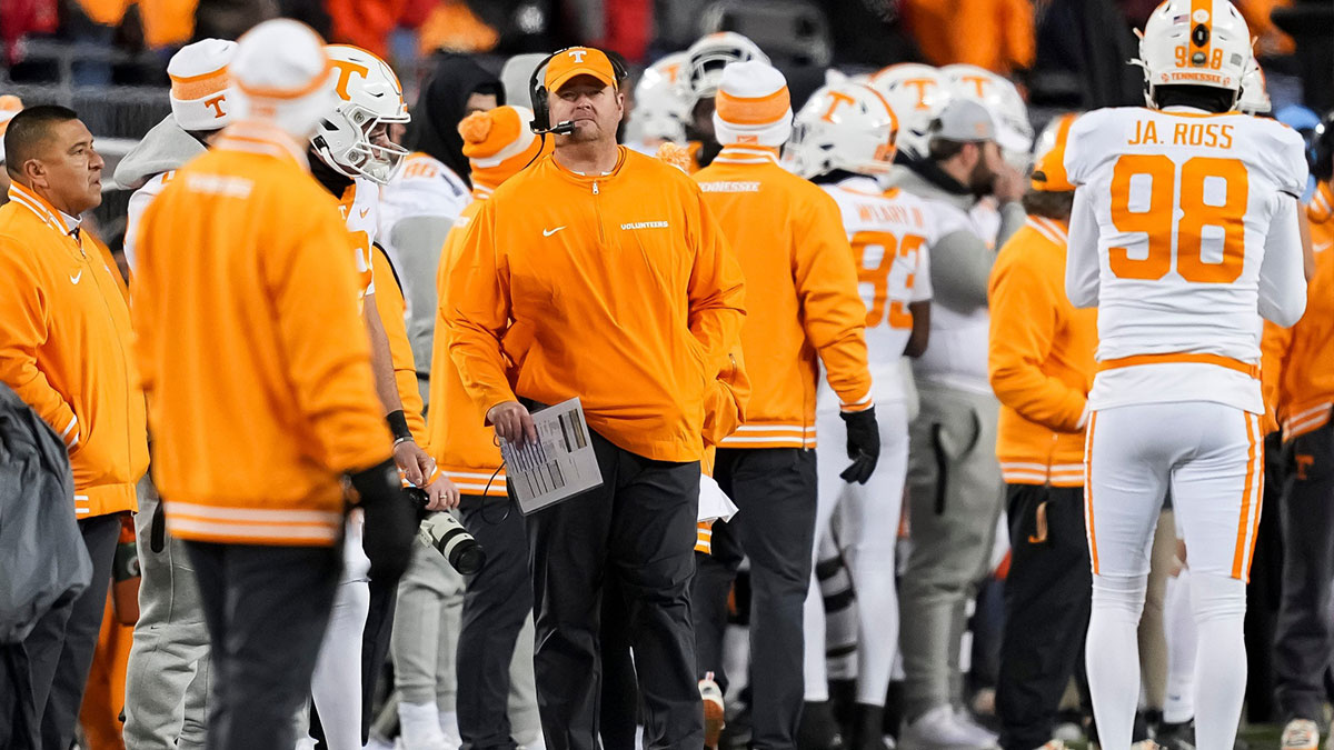 Tennessee head coach Josh Heupel walks the sideline during a College Football Playoff first round game between Tennessee and Ohio State held at Ohio Stadium in Columbus, Ohio, Saturday, Dec. 21, 2024.
