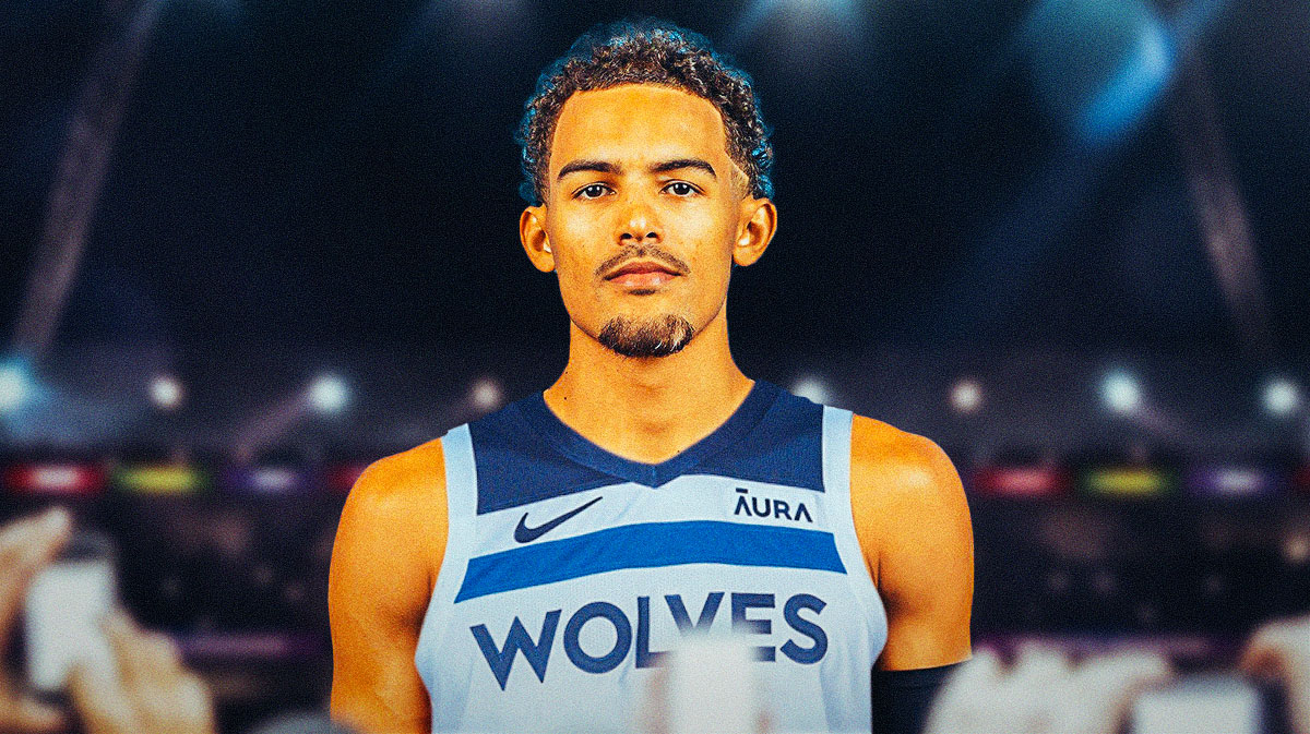 Trae Young photoshopped in Timberwolves jersey